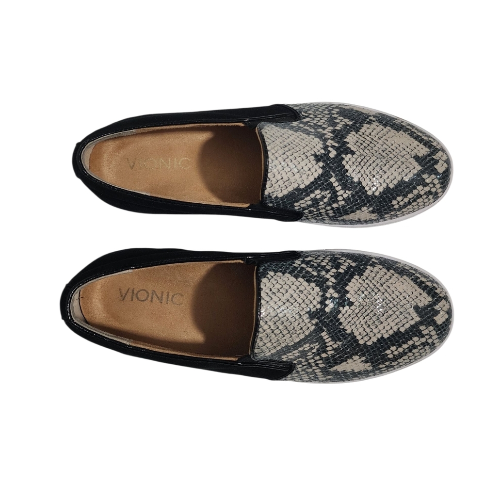 Vionic Midi Slip-On Sneaker in Natural Snake SZ 7.5 - Picture 5 of 7